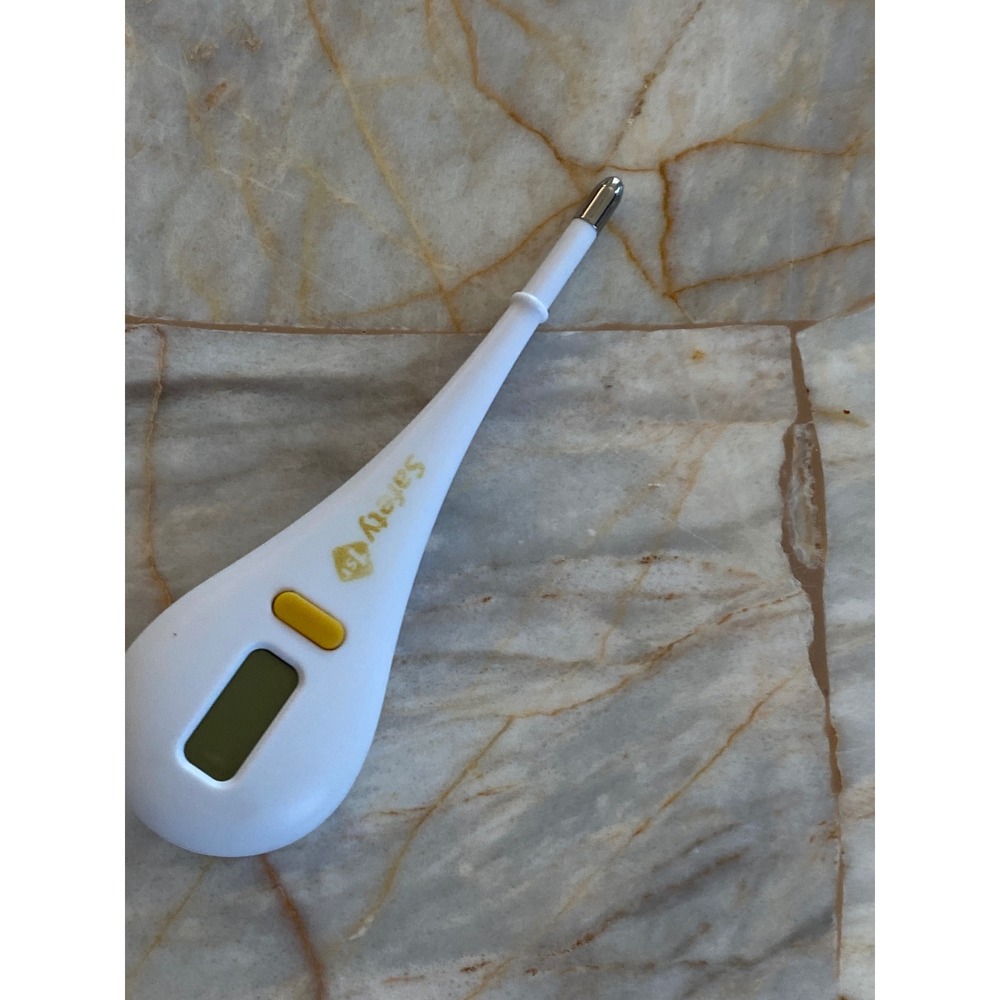 Safety 1st Digital Thermometer White Yellow Model TH093 LCD Display
